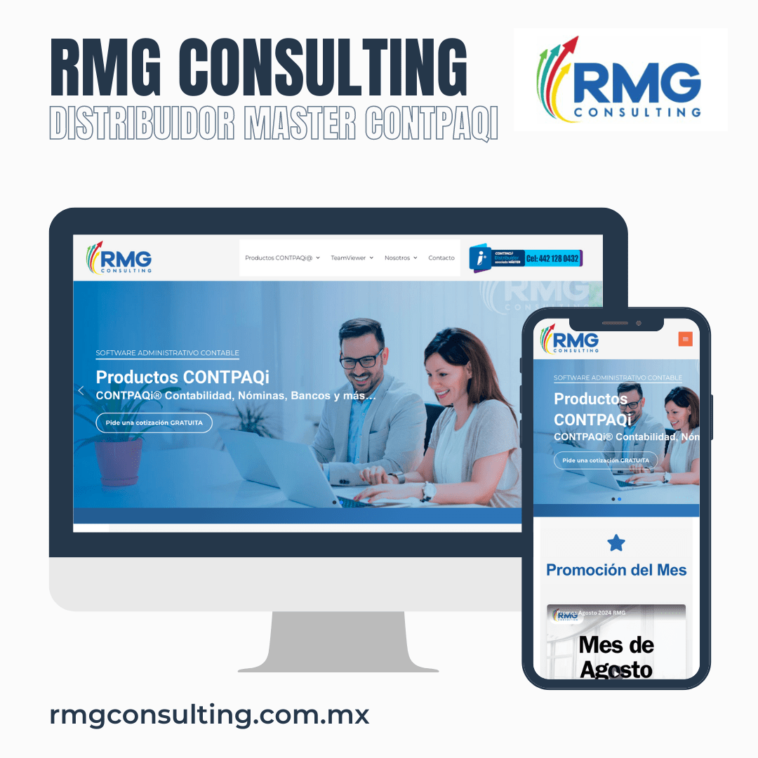 Proyecto Diseño de página web terminada entregada Cliente RMGconsulting Querétaro